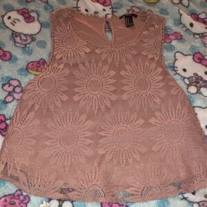 Flower embroidered crop top